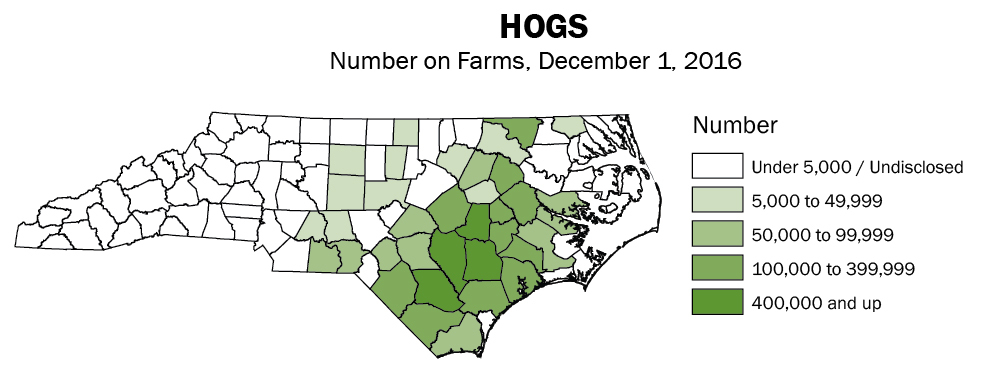 Where Are Most Of North Carolina Hog Farms Located